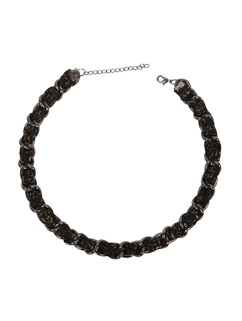 black metal short necklace - 13432600 - Zoom Image - 1