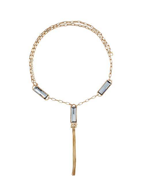 grey metal long necklace - 13432651 - Very Small Image - 1