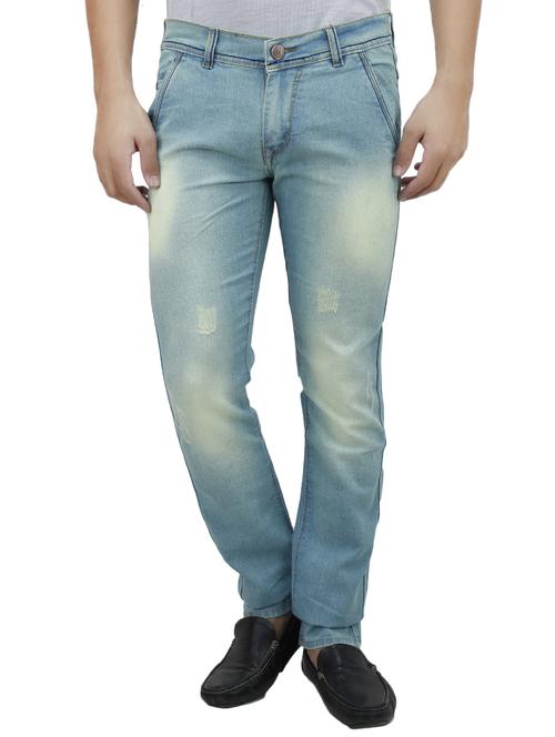 blue denim heavy washed jeans - 13433988 - Standard Image - 1