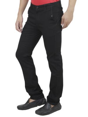 black cotton chinos casual trousers - 13434009 - Standard Image - 2