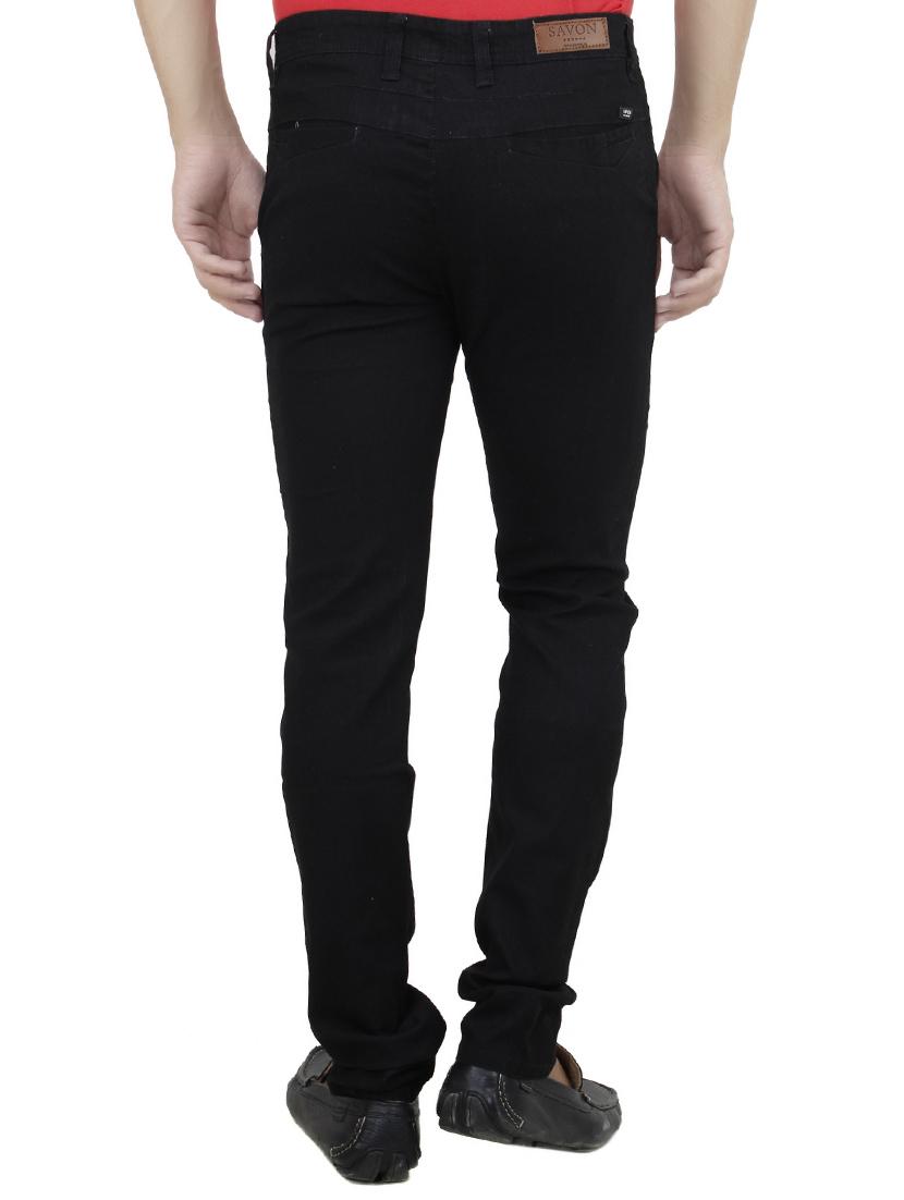black cotton chinos casual trousers - 13434009 - Zoom Image - 3