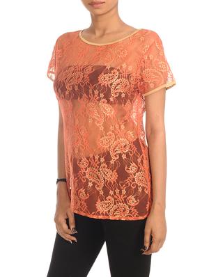 orange lace regular top - 13434865 - Standard Image - 2
