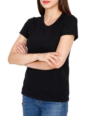 black cotton tee - 13443742 - Standard Image - 2