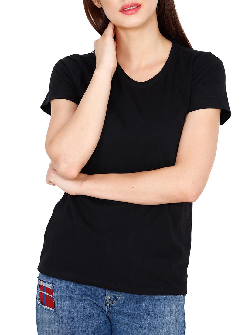 black cotton tee - 13443742 - Zoom Image - 1