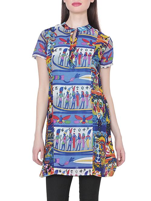 multi georgette printed regular kurti - 13447872 - Standard Image - 1