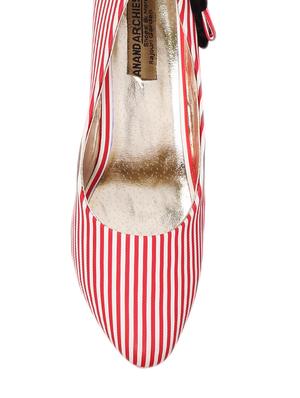 red faux leather slip on pumps - 13448021 - Standard Image - 4