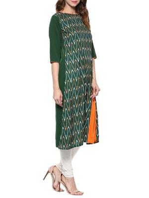 chevron print a-line kurta - 13448051 - Standard Image - 2