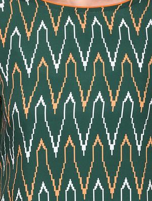 chevron print a-line kurta - 13448051 - Standard Image - 4