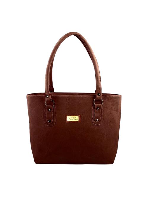 brown leatherette handbag - 13449864 - Standard Image - 1