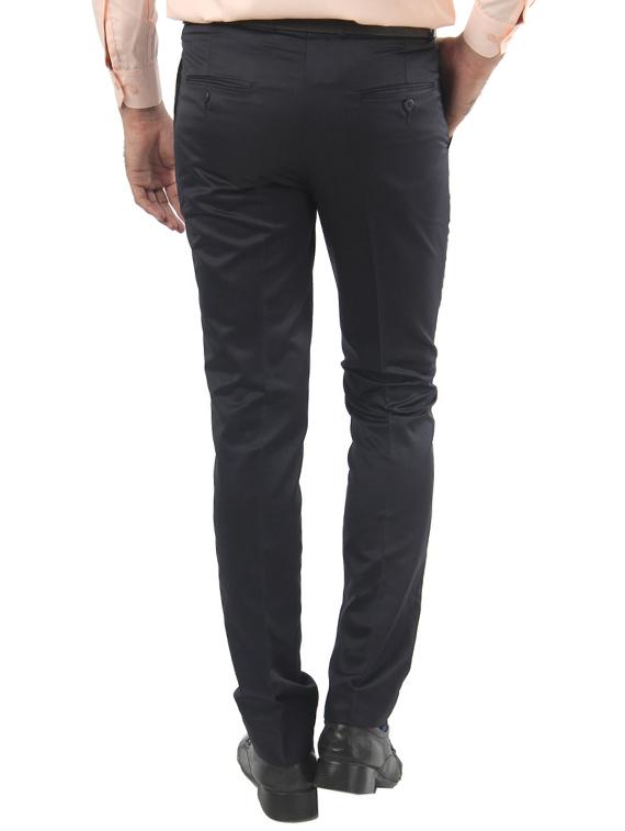 navy blue polyester flat front trousers formal - 13450267 - Zoom Image - 3