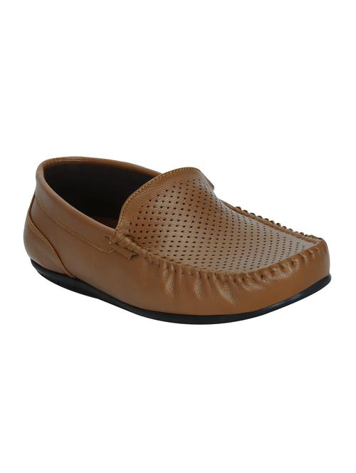 tan leatherette slip on loafer - 13451173 -  Standard Image - 0