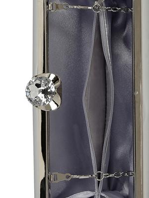 silver metal clutch - 13454990 - Standard Image - 3