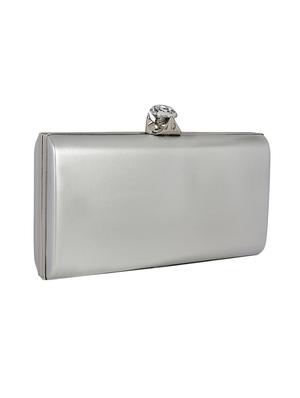 silver metal clutch - 13454990 - Standard Image - 4