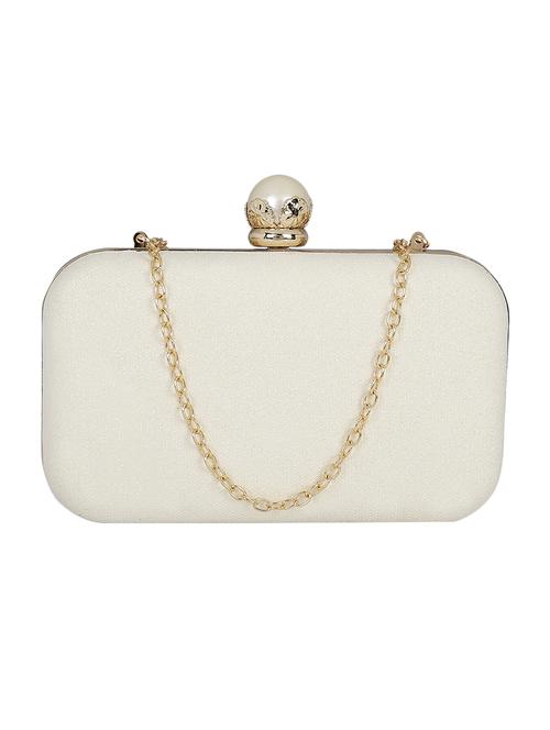 silver metal clutch - 13455002 - Standard Image - 1