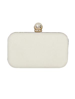 silver metal clutch - 13455002 - Standard Image - 2