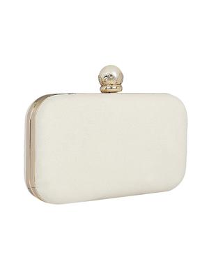 silver metal clutch - 13455002 - Standard Image - 4