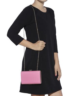 pink metal clutch - 13455012 - Standard Image - 5