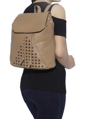 beige leatherette backpack - 13455028 - Standard Image - 5