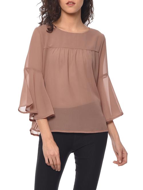 beige bell sleeves top - 13461758 - Very Small Image - 1
