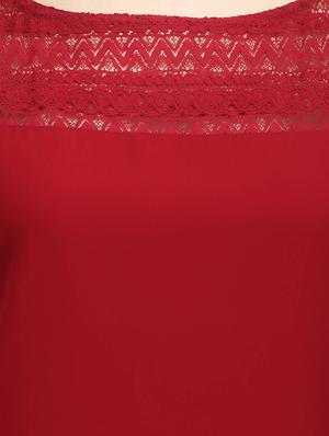cold shoulder laced top - 13464043 - Standard Image - 4