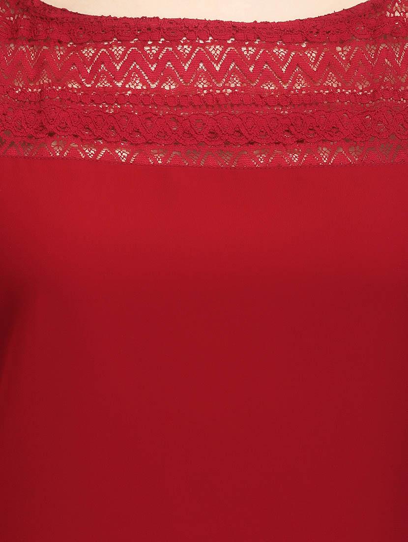 cold shoulder laced top - 13464043 - Zoom Image - 4
