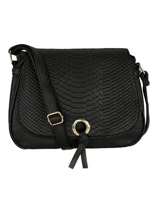 black leatherette sling bag - 13464691 -  Standard Image - 0