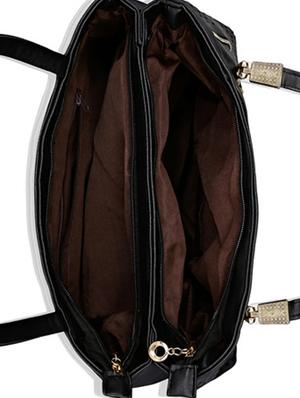 black leatherette handbag - 13465901 - Standard Image - 3