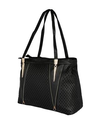 black leatherette handbag - 13465901 - Standard Image - 5