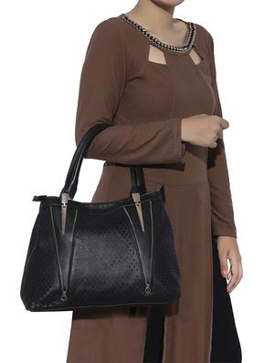 black leatherette handbag - 13465901 - Standard Image - 6