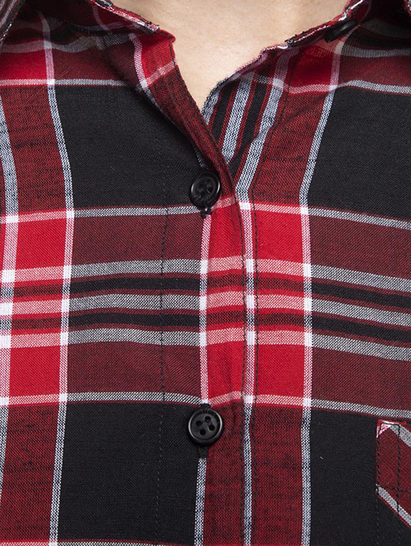 red cotton regular shirt - 13467377 - Zoom Image - 4