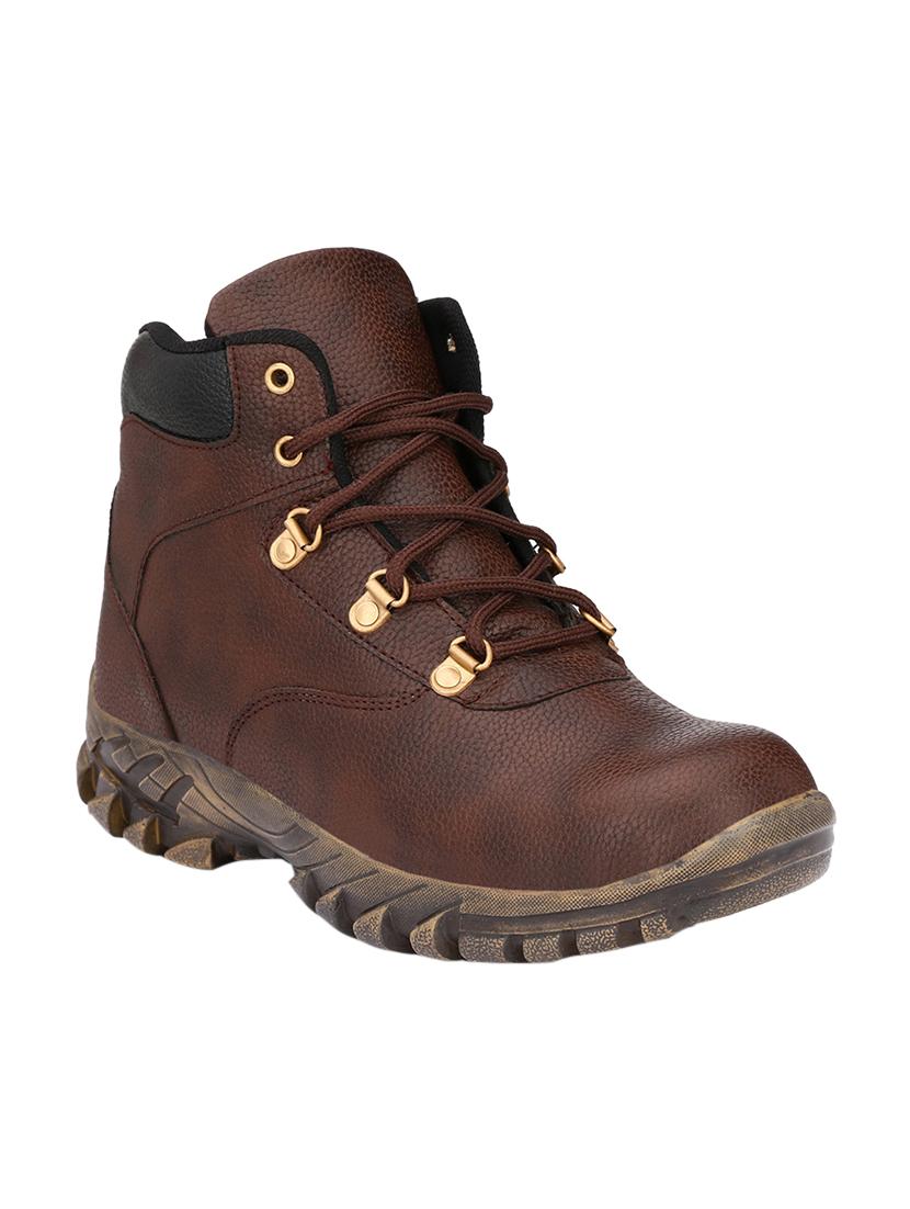 brown leatherette High ankle boot - 13470148 - Zoom Image - 1