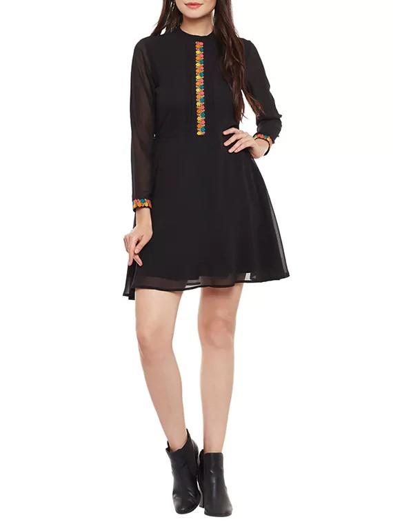 black georgette dress - 13480417 - Zoom Image - 1