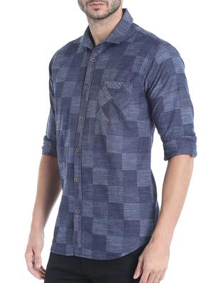 blue cotton casual long sleeveless shirt - 13481052 - Standard Image - 2