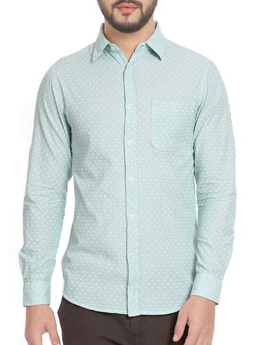 light blue cotton casual shirt - 13481860 - Very Small Image - 1