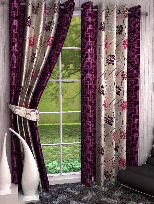 single polyster door curtain - 3 pc (dcn3-075) - 13482103 - Standard Image - 1