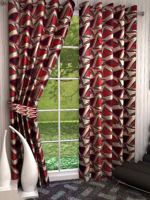 single polyster door curtain - 3 pc (dcn3-079) - 13482106 - Standard Image - 1