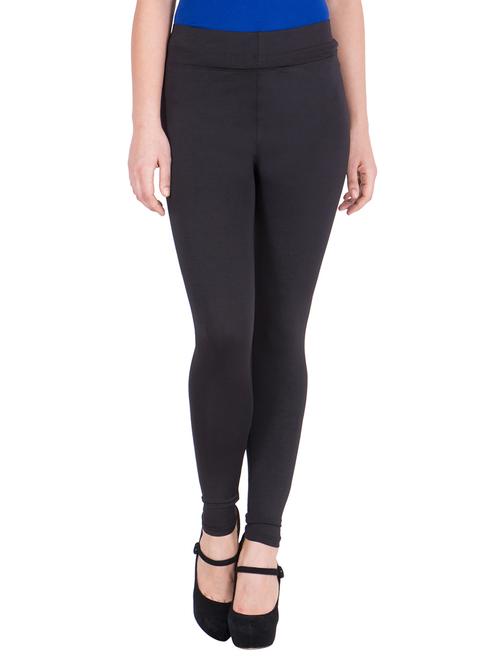 solid black cotton jegging - 13544290 - Standard Image - 1