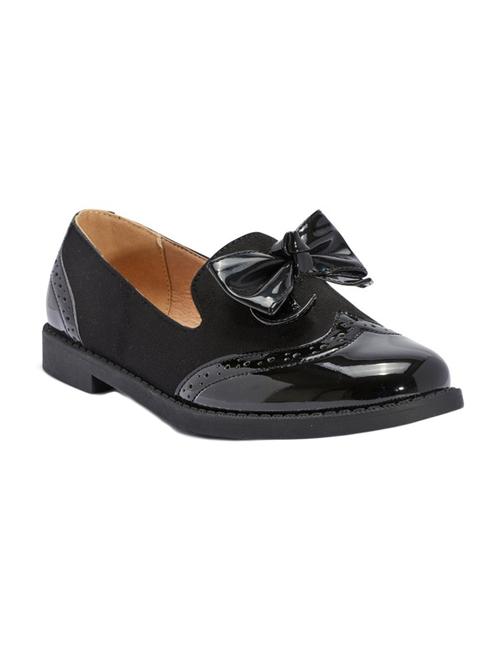 black faux leather slip on casual shoes - 13550590 - Standard Image - 1
