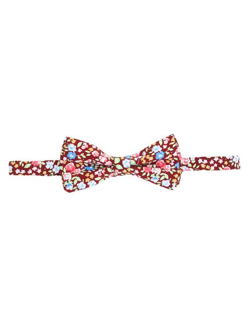 maroon cotton bow tie - 13556029 - Standard Image - 1