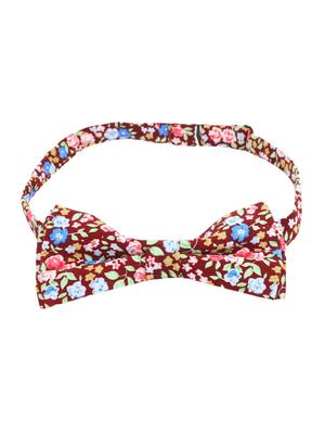 maroon cotton bow tie - 13556029 - Standard Image - 2