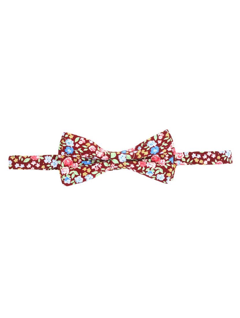 maroon cotton bow tie - 13556029 - Zoom Image - 1