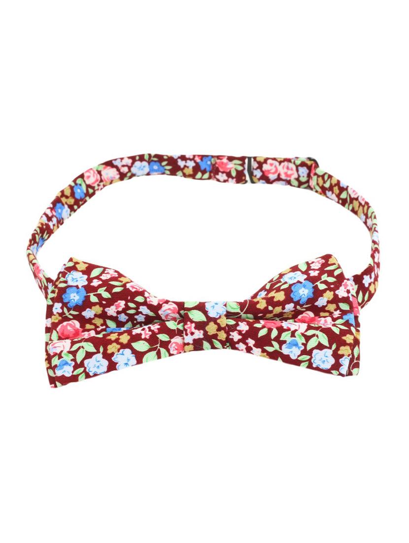 maroon cotton bow tie - 13556029 - Zoom Image - 2