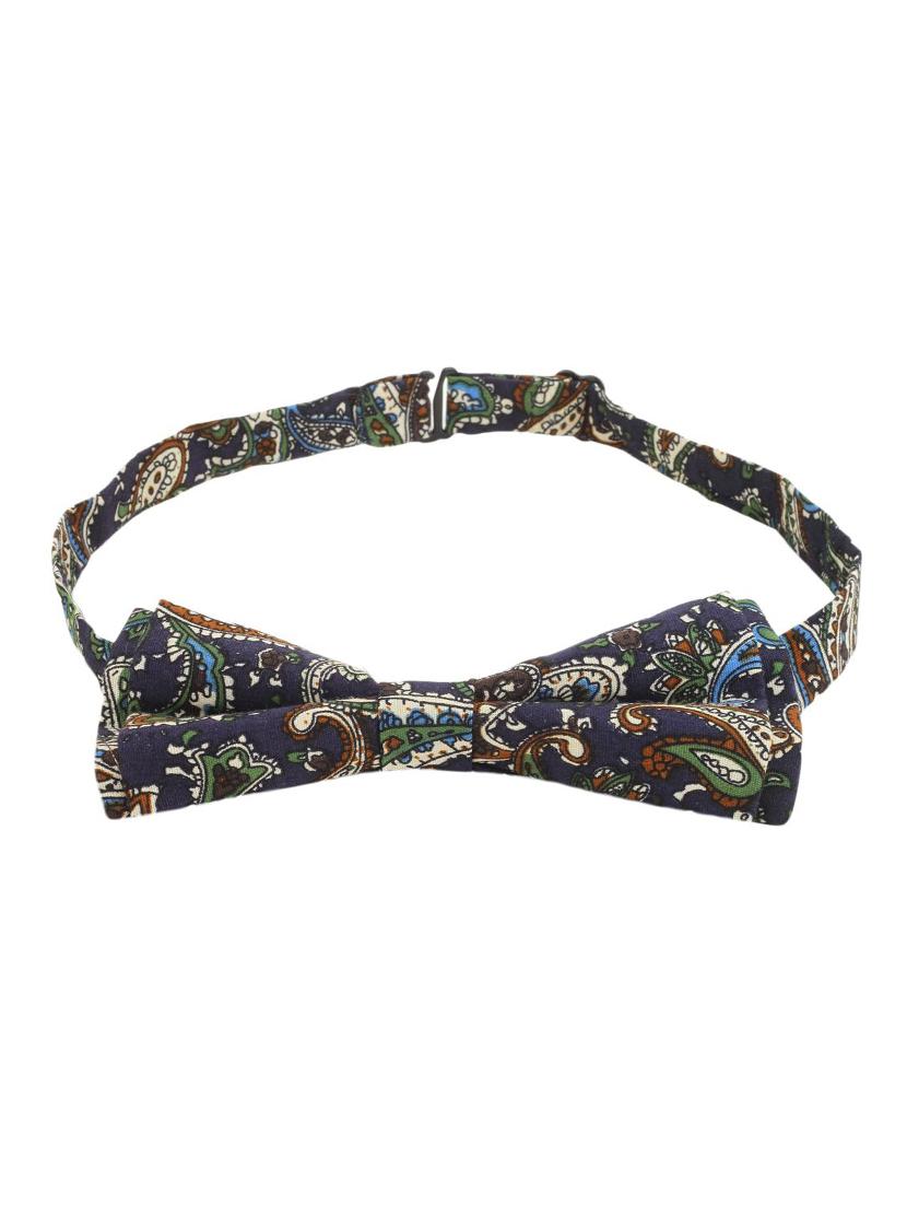 blue cotton bow tie - 13556037 - Zoom Image - 2