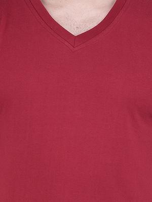 maroon cotton t-shirt - 13599524 - Standard Image - 4