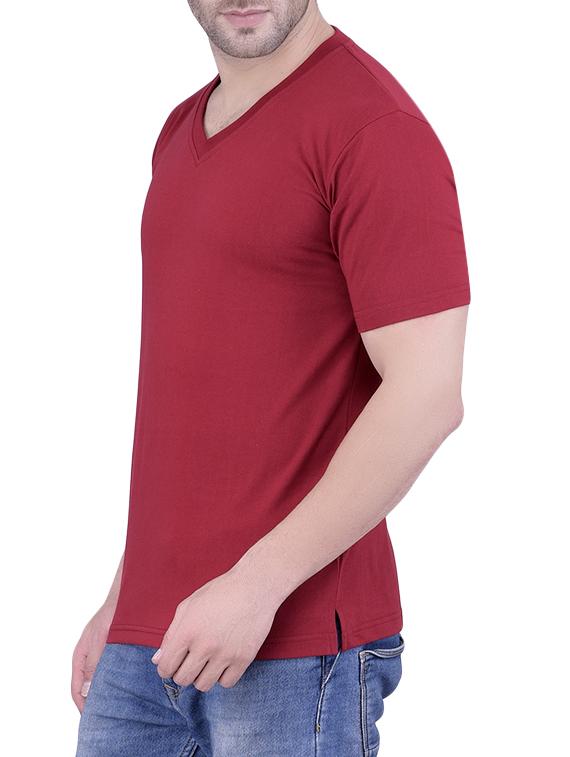 maroon cotton t-shirt - 13599524 - Zoom Image - 2