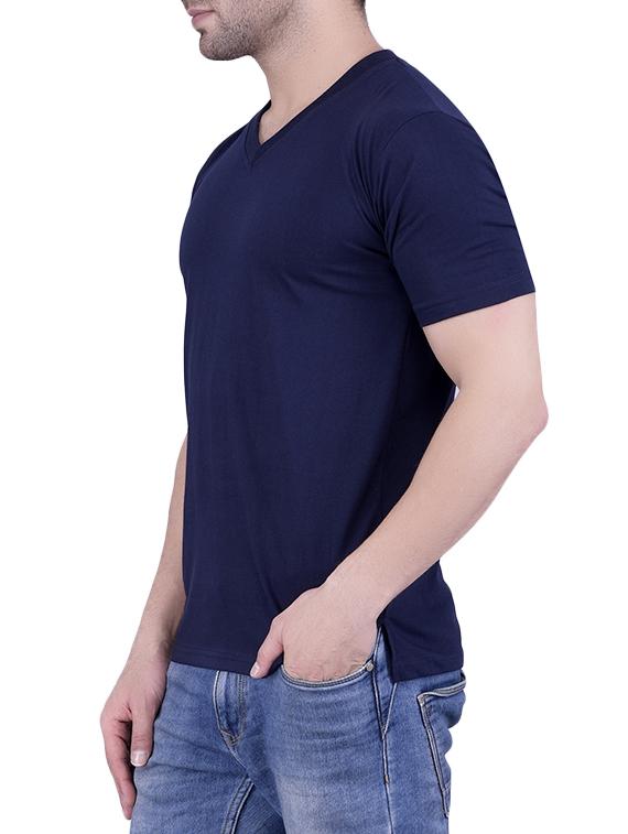 navy blue cotton t-shirt - 13599525 - Zoom Image - 2