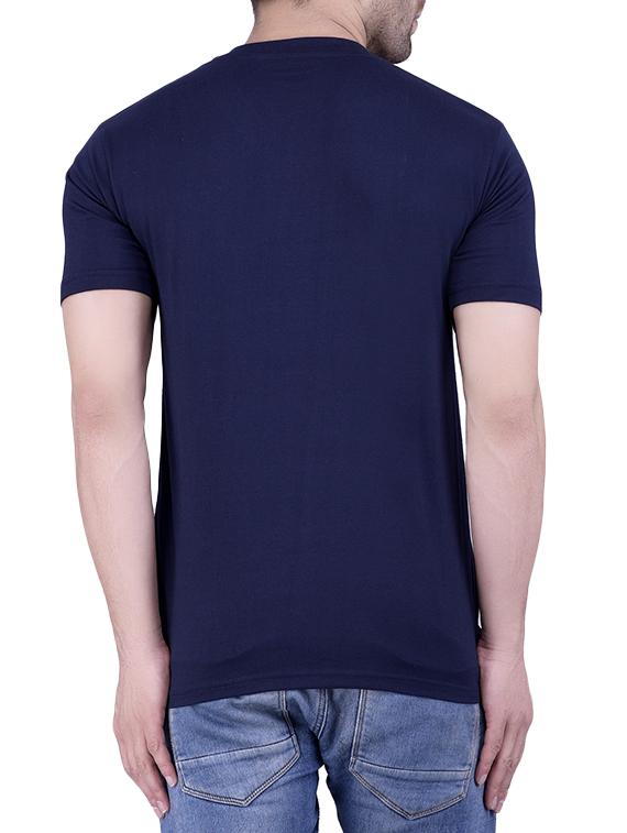 navy blue cotton t-shirt - 13599525 - Zoom Image - 3