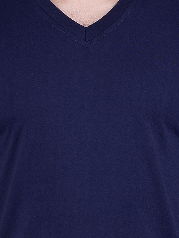 navy blue cotton t-shirt - 13599525 - Zoom Image - 4