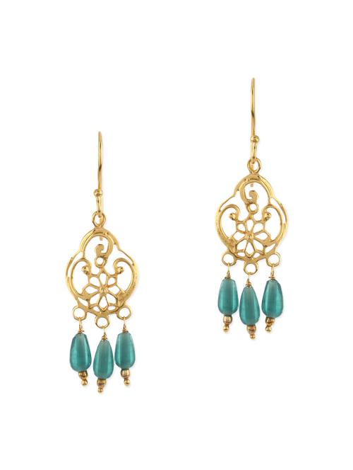 beaded dainty chandelier earrings - 13607090 - Standard Image - 1