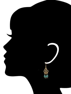 beaded dainty chandelier earrings - 13607090 - Standard Image - 3